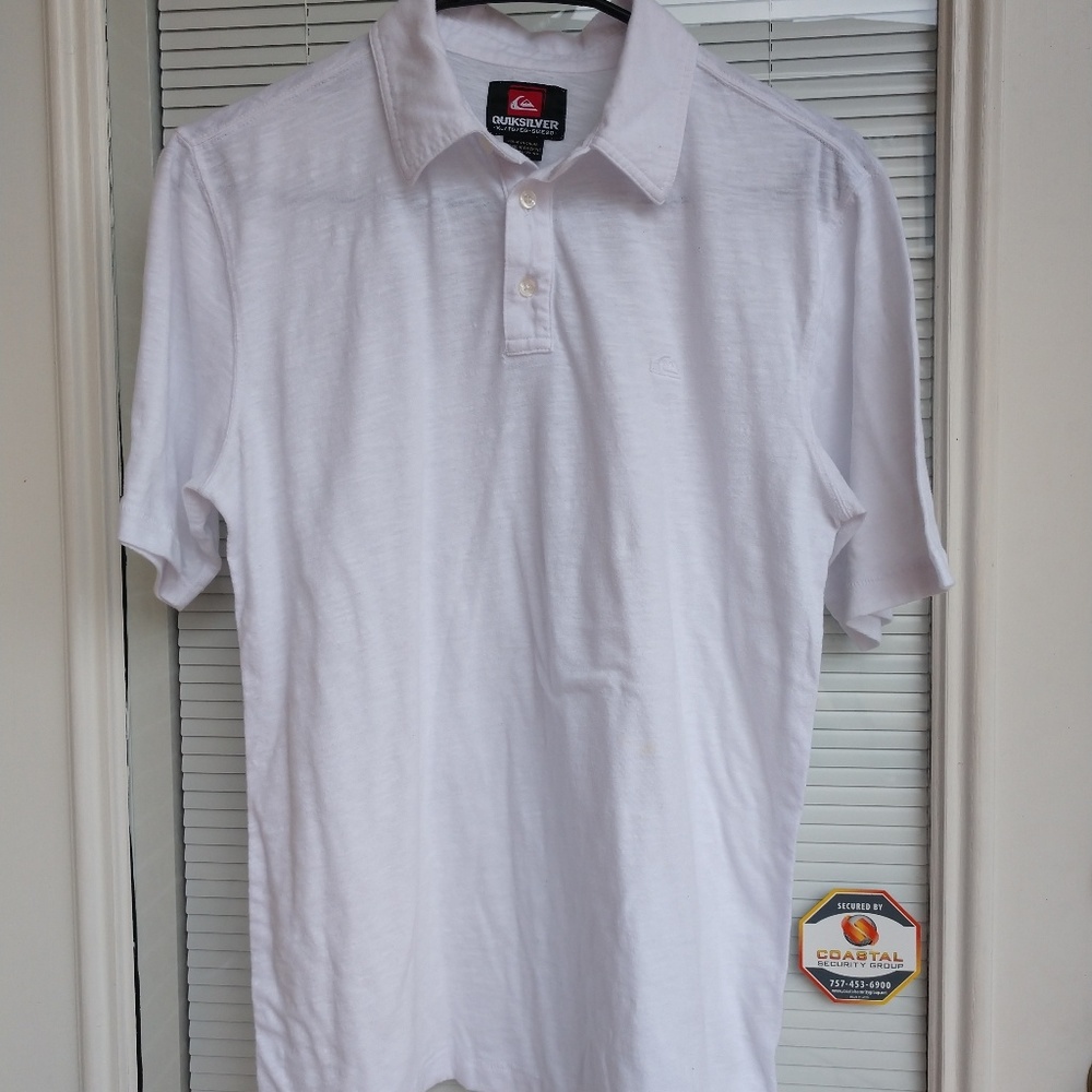 Quicksilver white polo shirt